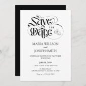 Save The Date Mariage minimaliste moderne (Devant / Derrière)