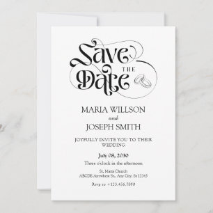 Save The Date Mariage minimaliste moderne