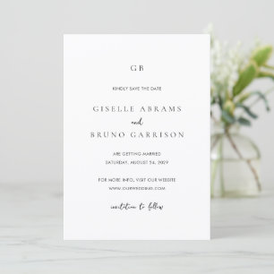 Save The Date Mariage minimaliste moderne