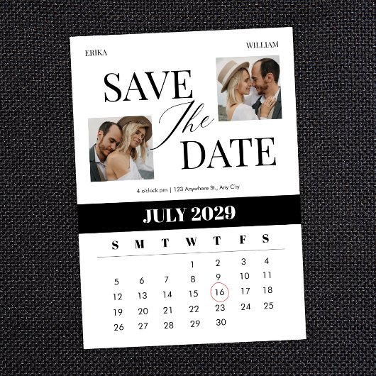 Save The Date Mariage minimaliste moderne