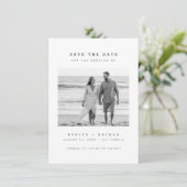 Save The Date Mariage minimaliste moderne à petit budget avec co (Debout devant)
