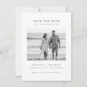 Save The Date Mariage minimaliste moderne à petit budget avec co (Devant)