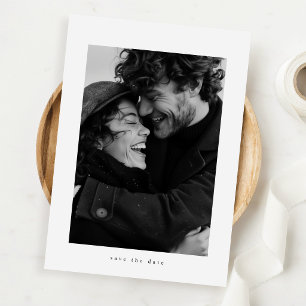 Save The Date Mariage minimaliste moderne avec typographie et ph