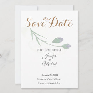 Save The Date Mariage Minimaliste Moderne Calligraphie Simple