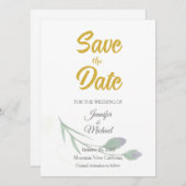 Save The Date Mariage Minimaliste Moderne Calligraphie Simple (Devant / Derrière)