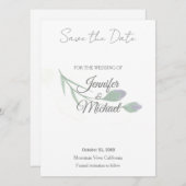 Save The Date Mariage Minimaliste Moderne Calligraphie Simple (Devant / Derrière)