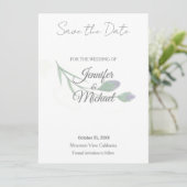 Save The Date Mariage Minimaliste Moderne Calligraphie Simple (Debout devant)