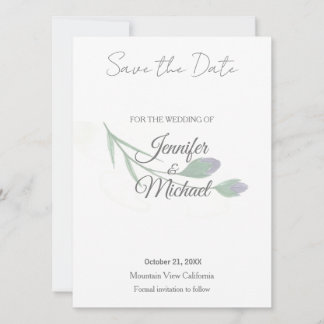 Save The Date Mariage Minimaliste Moderne Calligraphie Simple