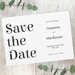 Save The Date Mariage minimaliste moderne Enregistrer la date In