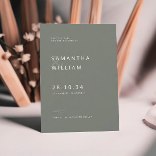 Save The Date Mariage minimaliste moderne & mariage élégant