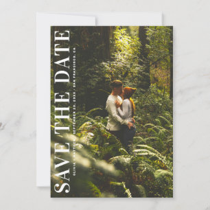 Save The Date Mariage Minimaliste Moderne Photo avec Typograph