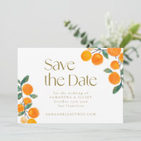 Mariage minimaliste moderne pour agrumes orange