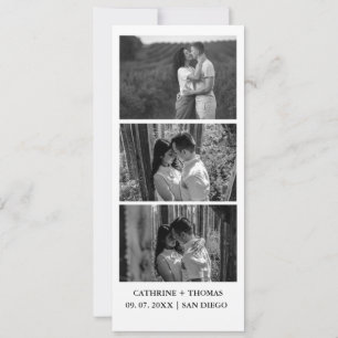 Save The Date Mariage minimaliste Photo cabine superposition Mer