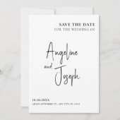 Save The Date Mariage minimaliste simple (Devant)