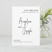 Save The Date Mariage minimaliste simple (Debout devant)