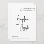 Save The Date Mariage minimaliste simple (Devant / Derrière)