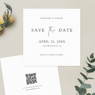 Save The Date Mariage minimaliste simple et élégant