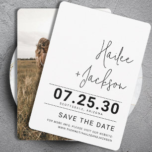 Save The Date Mariage minimaliste Style Nettoyer simple Gras