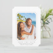 Save The Date Mariage minimum QR Code photo Enregistrer la date (Debout devant)