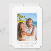 Save The Date Mariage minimum QR Code photo Enregistrer la date (Devant)