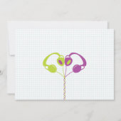 Save The Date Mariage Mixtape Rétro Indé (Violet/Lime) (Dos)