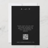 Save The Date Mariage moderne 4 Collage de photos Code QR Noir (Dos)