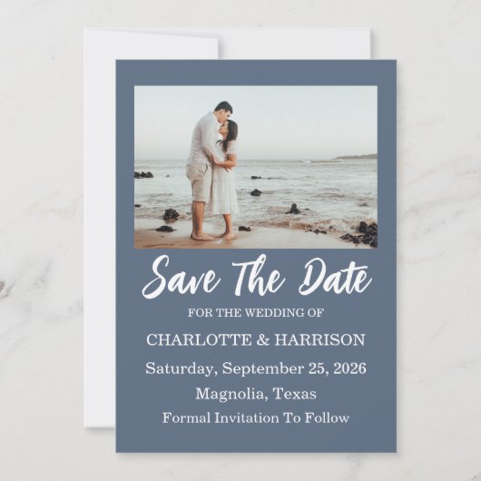 Save The Date Mariage moderne aquarelle paysage côtier (Devant)