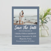 Save The Date Mariage moderne aquarelle paysage côtier (Debout devant)