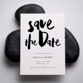 Save The Date Mariage Moderne Audacieux et Élégant Écriture au P