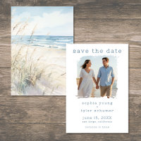 Mariage moderne aux herbes de plage à l'aquarelle
