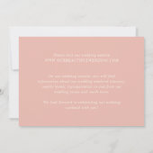Save The Date Mariage Moderne aux Pêches Simples (Dos)