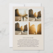 Save The Date Mariage Moderne Beige Élégant (Dos)