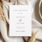 Save The Date Mariage moderne blanc élégant