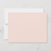 Save The Date Mariage moderne Blush et Black Script (Dos)