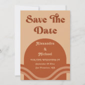 Save The Date Mariage moderne Boho Terracotta Arch (Devant)