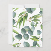 Save The Date Mariage moderne chic Eucalyptus Enregistrer la dat (Dos)