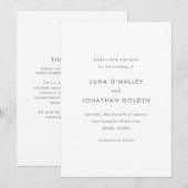 Save The Date Mariage Moderne Classique (Devant / Derrière)