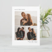 Save The Date Mariage Moderne Collage de 4 Photos (Debout devant)