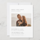 Save The Date Mariage Moderne Collage de 4 Photos (Dos)