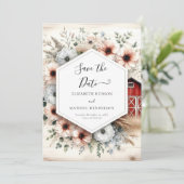 Save The Date Mariage moderne de baryare (Debout devant)