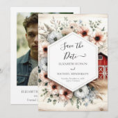 Save The Date Mariage moderne de baryare (Devant / Derrière)