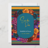 Save The Date Mariage moderne de fleurs mexicaines (Devant)