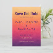 Save The Date Mariage Moderne de Plage Côtière avec Ombre de Cou (Debout devant)