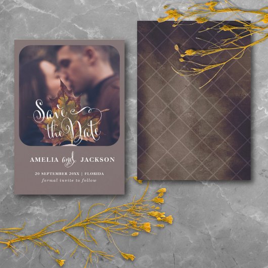 Save The Date Mariage Moderne de Sauvegarde de Date de Photo