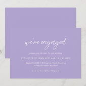 Save The Date Mariage Moderne de Sydney Lavender (Devant / Derrière)