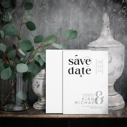 Save The Date Mariage moderne décoratif ID887