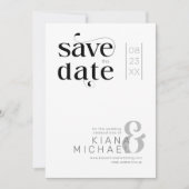 Save The Date Mariage moderne décoratif ID887 (Devant)