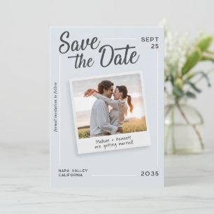 Save The Date Mariage Moderne Écriture Enregistrer la Date Photo