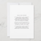 Save The Date Mariage Moderne Élégant (Dos)