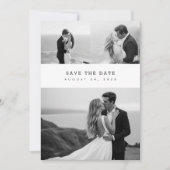 Save The Date Mariage Moderne Élégant Classique avec Collage de (Devant)